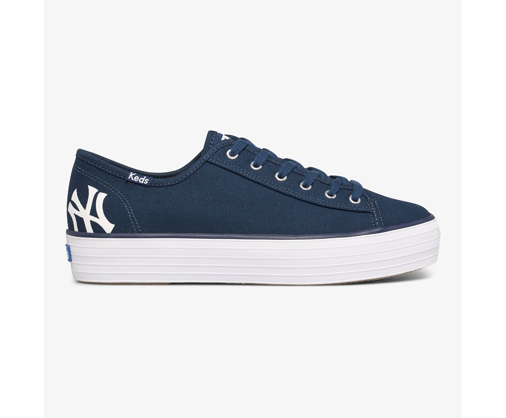 Zapatillas Keds Mujer Azul Marino - Triple Kick Mlb® - 293-PZHUAR